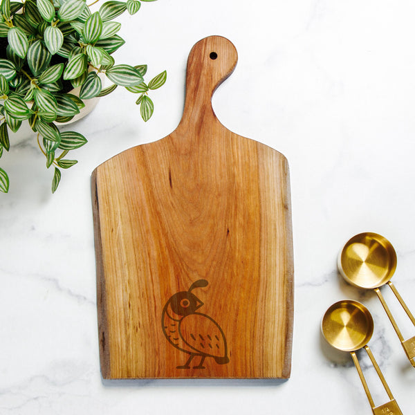 Quail Live Edge Artisan Wood Serving Board